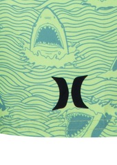 Hurley Little Boys Shark Head Doodle Swim Set - Blue Ice