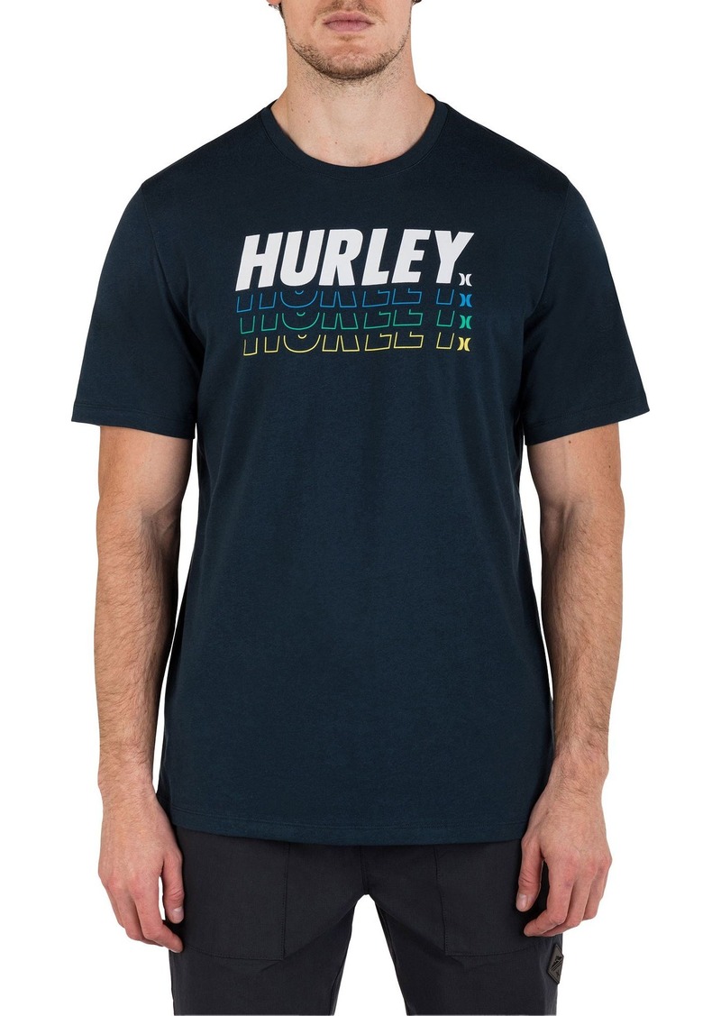 Hurley Men's Everyday Explore Reverb Short Sleeve Tee, Small, Blue | Father's Day Gift Idea