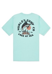 Hurley Men's Everyday Free At Sea Short Sleeves T-shirt - Bone