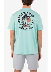 Hurley Men's Everyday Free At Sea Short Sleeves T-shirt - Bone