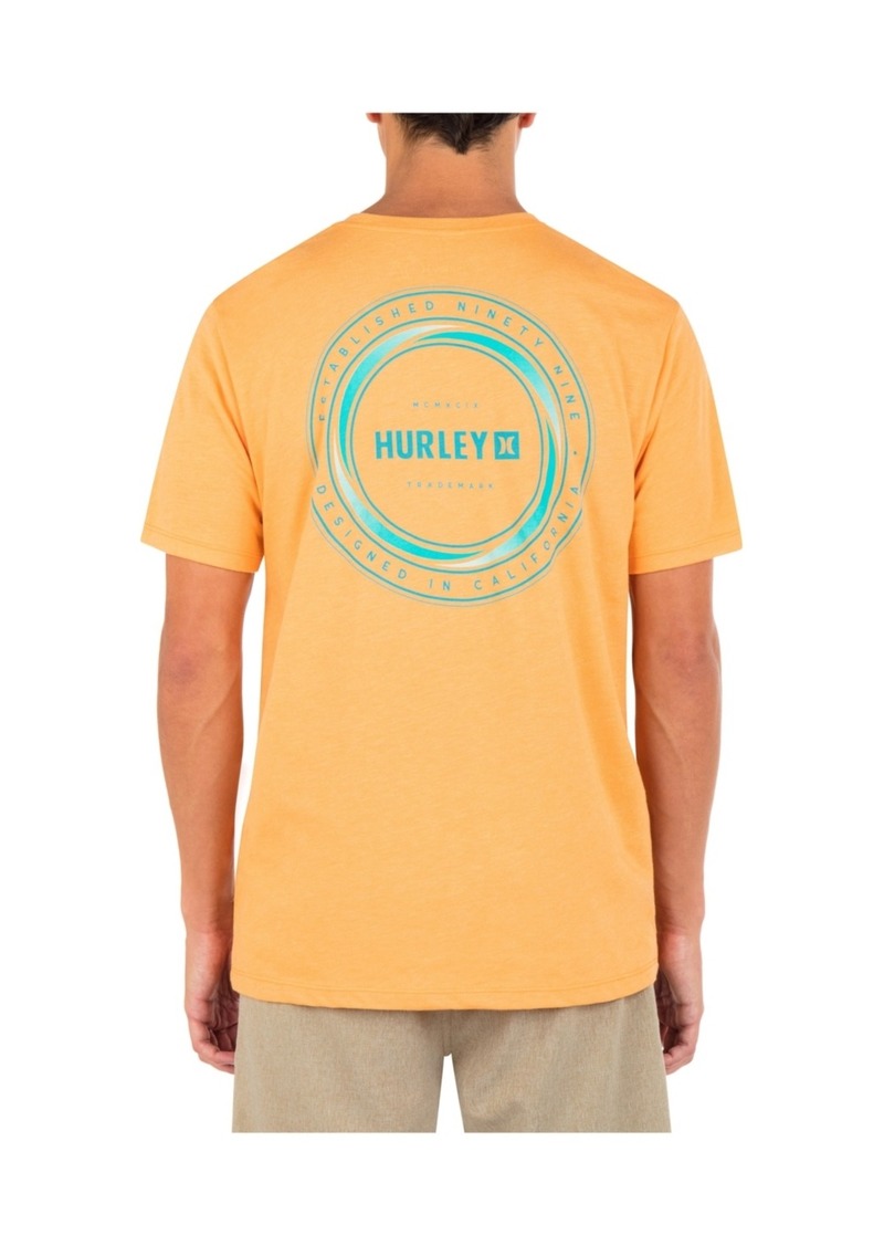 Hurley Men's Everyday Whirlpool Short Sleeves T-shirt - Nectarine