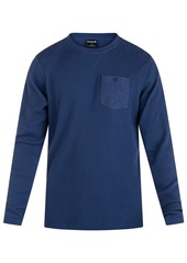 Hurley Men's Felton Thermal Crew Long Sleeve Shirt - Blue Void