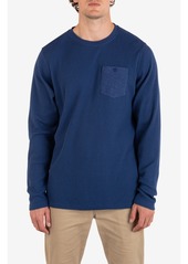 Hurley Men's Felton Thermal Crew Long Sleeve Shirt - Blue Void