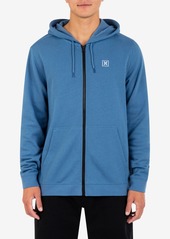 Hurley Men's Icon Chest Logo Full Zip Hooded Sweatshirt - Medium Blue