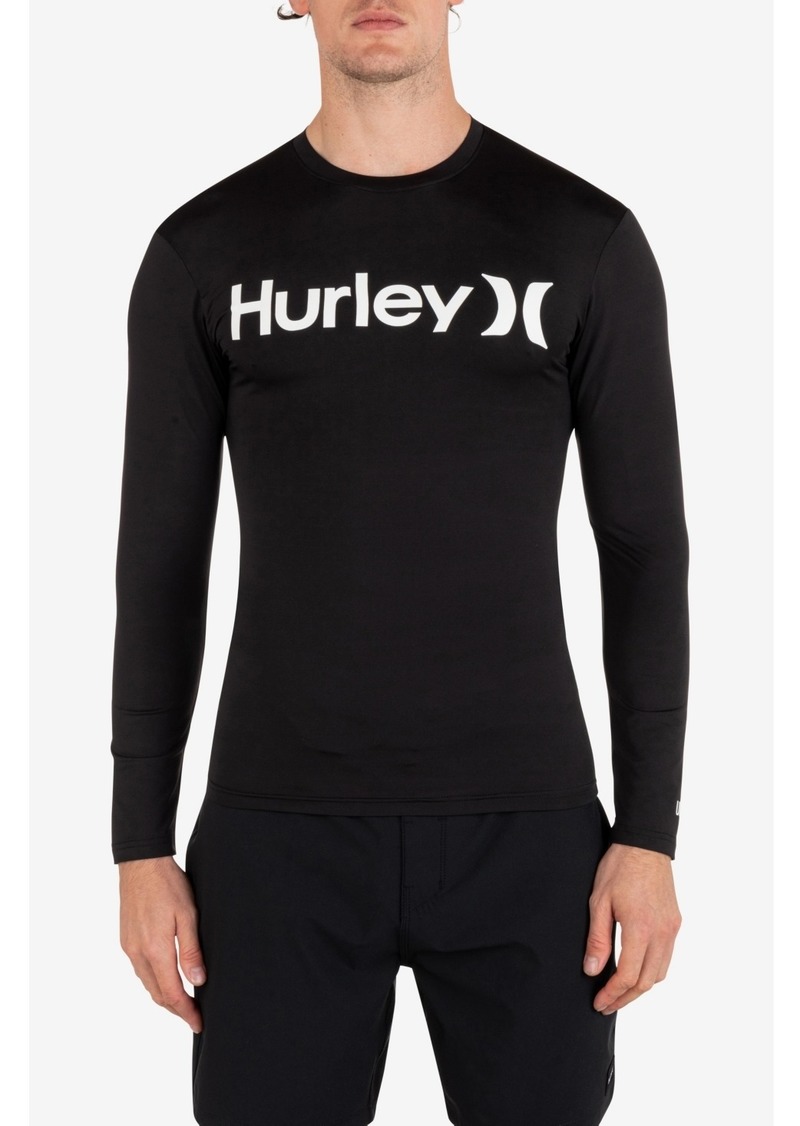 Hurley Men's Oao Quick Dry Rashguard Long Sleeve T-shirt - Black