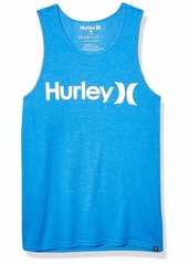 Hurley Men's One & Only Graphic Tank Top LT PHOTOBLU HTR/(White) L