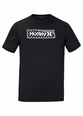 Hurley Men's Standard One & Only Stars and Stripes Short Sleeve Sun Protection Rashguard Shirt  M