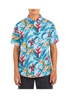 Hurley Men's One and Only Lido Stretch Short Sleeve Shirt - Blue Dream