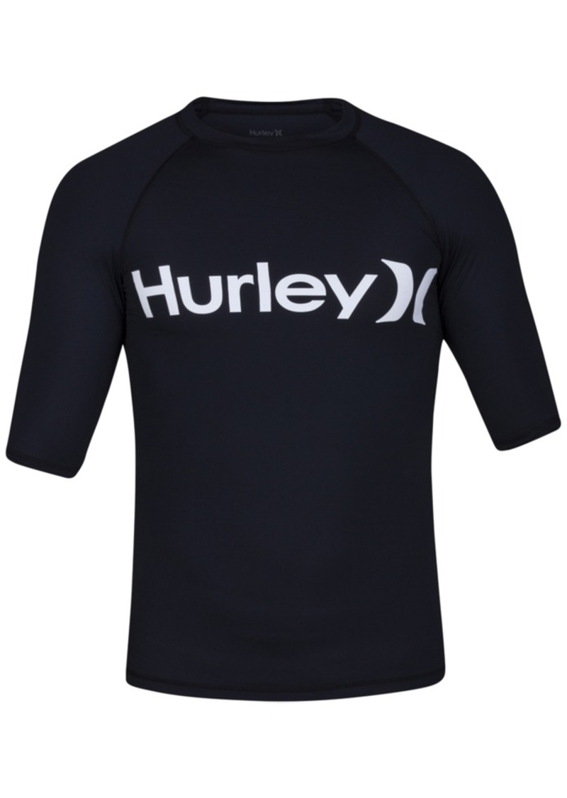 Hurley Hurley Men's One and Only Short Sleeve Logo-Print Rash Guard ...