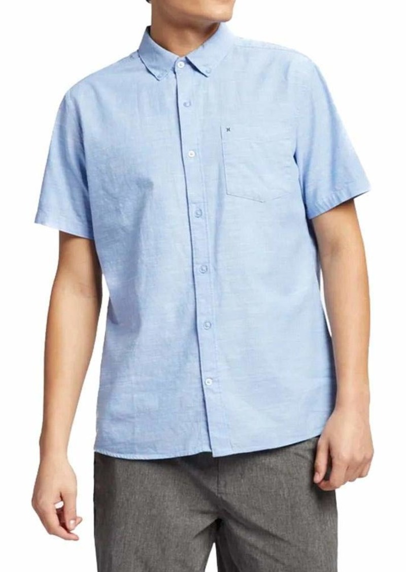 Hurley mens One and Only Textured Short Sleeve Button Up Shirt   US