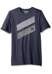 Hurley Men's Premium Icon Slash Graphic Short Sleeve Tee Shirt OBSIDIANHEATHER L