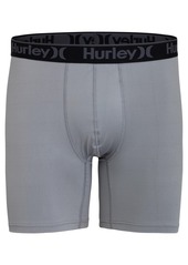 Hurley Men's Quick Dry Shorebreak Boxer Brief Underwear - Stone Gray