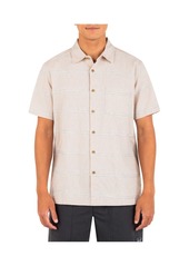 Hurley Men's Rincon Linen Short Sleeve Shirt - Army