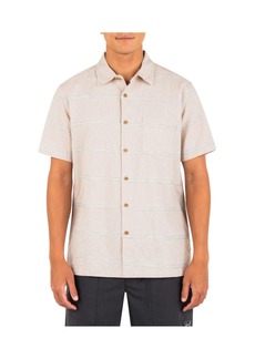 Hurley Men's Rincon Linen Short Sleeve Shirt - Oak Jar Vanilla