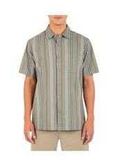 Hurley Men's Rincon Linen Short Sleeve Shirt - Flamingo