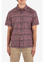 Hurley Men's Rincon Print Short Sleeve Button-Up Shirt - Sunspot