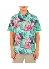 Hurley Men's Rincon Print Short Sleeve Button-Up Shirt - Sunspot