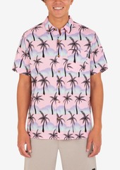 Hurley Men's Rincon Print Short Sleeve Button-Up Shirt - Sunspot