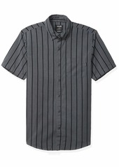 Hurley Men's Striped Short Sleeve Button Down Woven Shirt  L