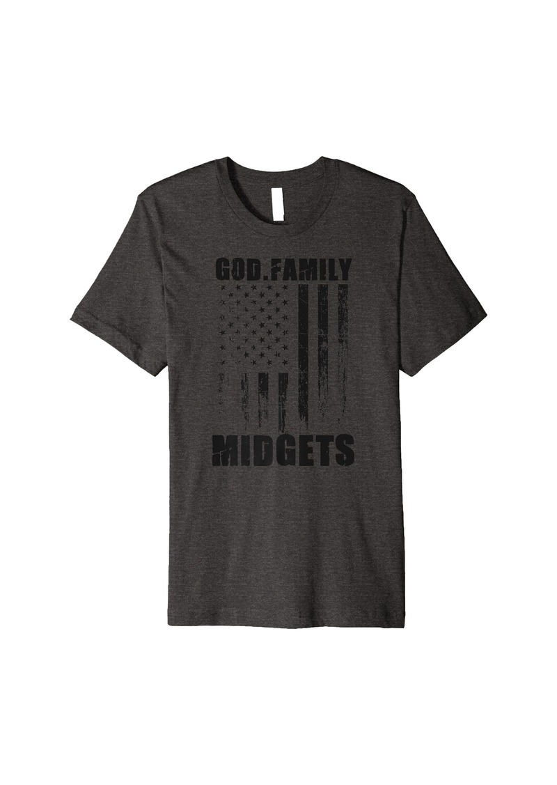 Hurley Midgets God. Family. Vintage USA Flag Premium T-Shirt