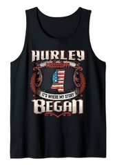 Hurley Mississippi USA Flag 4th Of July Tank Top