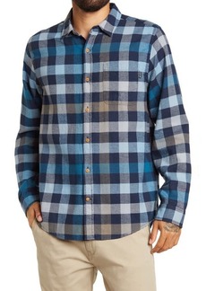 Hurley Portland Long Sleeve Flannel Shirt in Light Army at Nordstrom
