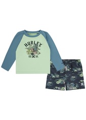 Hurley Toddler Boys Treasure Hunt UPF50+ Swim Set, 2 Piece - Santiago Hurley