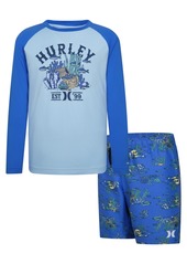 Hurley Toddler Boys Treasure Hunt UPF50+ Swim Set, 2 Piece - Santiago Hurley