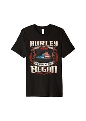 Hurley Virginia USA Flag 4th Of July Premium T-Shirt