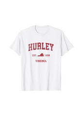 Hurley Virginia VA Vintage Sports Design Red Print T-Shirt