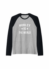HURLEY Vs The World Family Reunion Last Name Team Custom Raglan Baseball Tee