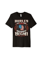 Hurley Wisconsin USA Flag 4th Of July Premium T-Shirt