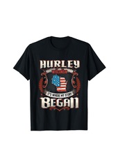 Hurley Wisconsin USA Flag 4th Of July T-Shirt