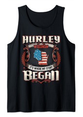 Hurley Wisconsin USA Flag 4th Of July Tank Top