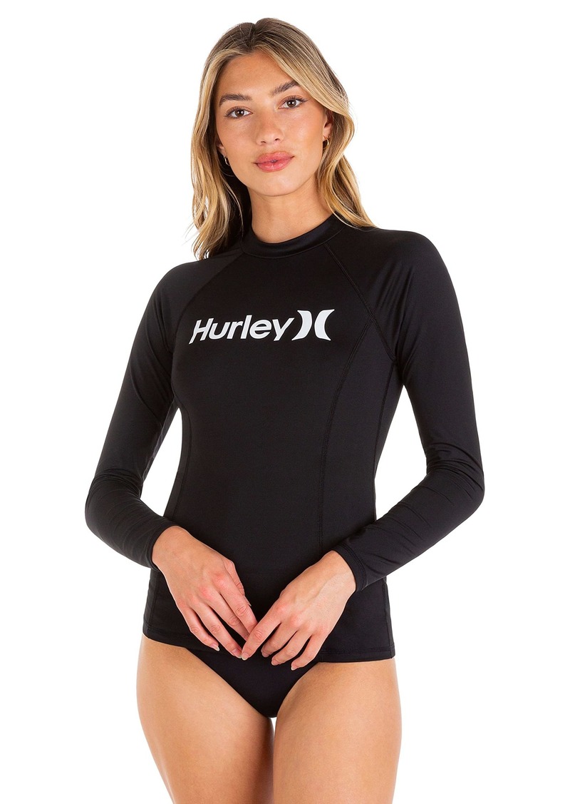 Hurley Women's Standard OAO Mock Neck Long Sleeve Rashguard  M