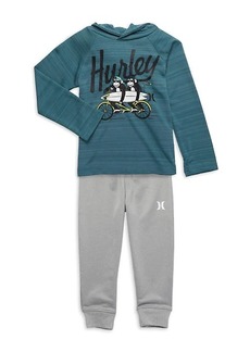 Hurley Little Boy's 2-Piece Logo Hoodie & Joggers Set