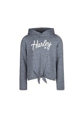 Hurley Long Sleeve Tie Front Hooded Top (Little Kids)