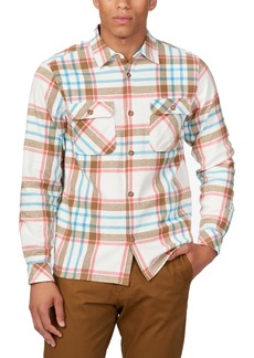 Hurley Mens Collared Flannel Button-Down Shirt