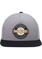 Men's Gray, Black Hurley Underground Snapback Hat - Gray, Black
