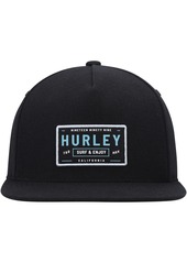 Men's Hurley Black Bixby Snapback Hat - Black