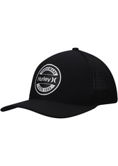 Men's Hurley Black Charter Trucker Snapback Hat - Black