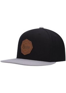 Men's Hurley Black, Gray Tahoe Snapback Hat - Black, Gray