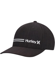Men's Hurley Black H20-Dri Line Up Flex Hat - Black
