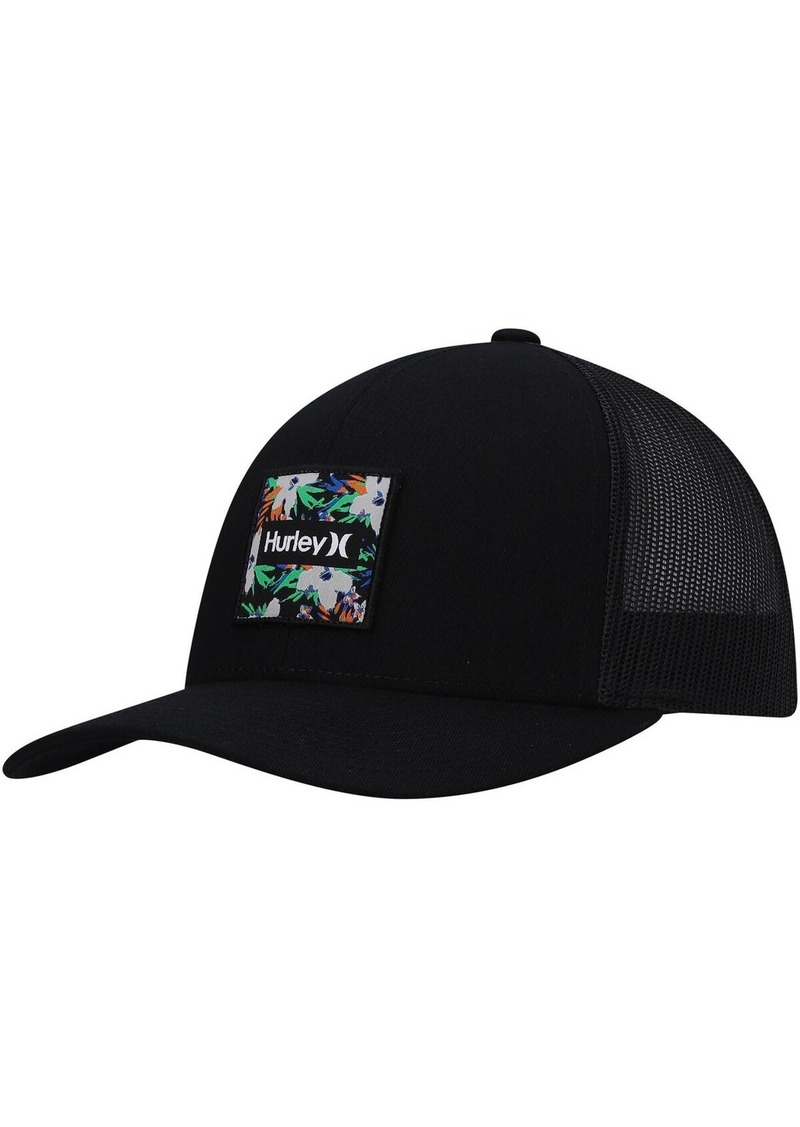 Men's Hurley Black Seacliff Trucker Snapback Hat - Black