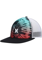 Men's Hurley Black, White Balboa Trucker Snapback Hat - Black, White