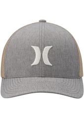 Men's Hurley Gray Icon Textures Logo Flex Hat - Gray