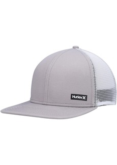Men's Hurley Gray Supply Trucker Snapback Hat - Gray