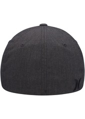 Men's Hurley Heathered Charcoal Corp Textured Tri-Blend Flex Fit Hat - Heathered Charcoal
