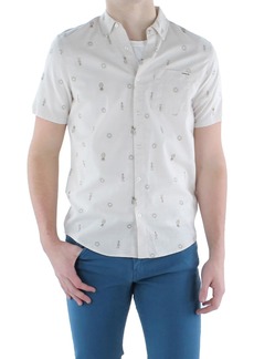 Hurley Mens Short Sleeve Stretch Button-Down Shirt