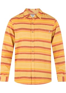 Hurley Portland Mens Flannel Striped Button-Down Shirt